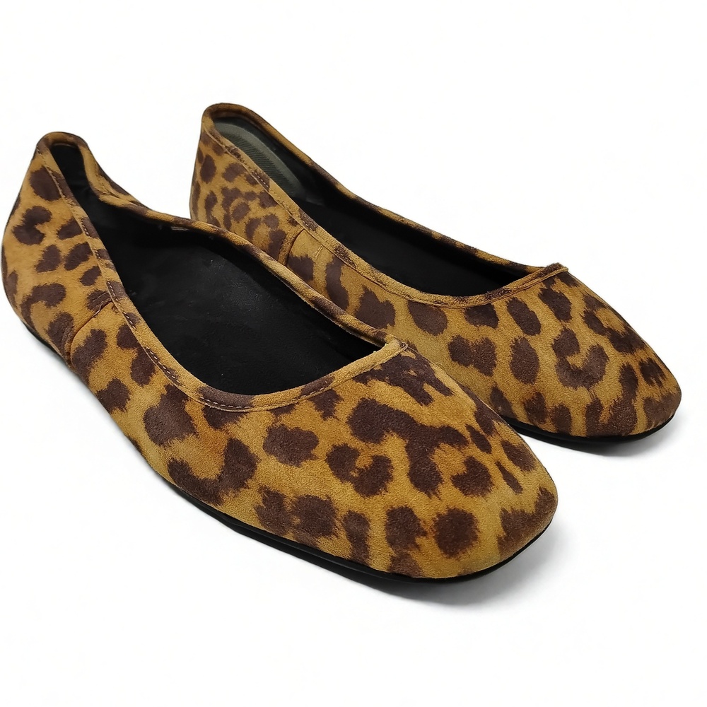Vionic Orinda Size 6 US Womens Leopard Print Ballet Flats Slip On Shoes Comfort
